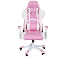 CADEIRA GAMER MX5 GIRATÓRIA BRANCO ROSA MYMAX