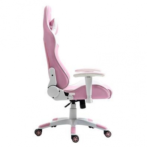 Cadeira Gamer Dn3 Giratória Branco Com Rosa